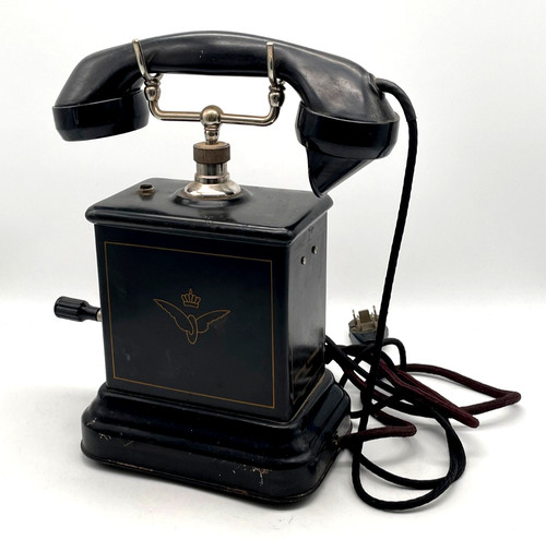 Antikes kurbeltelefon telefon - antikes,